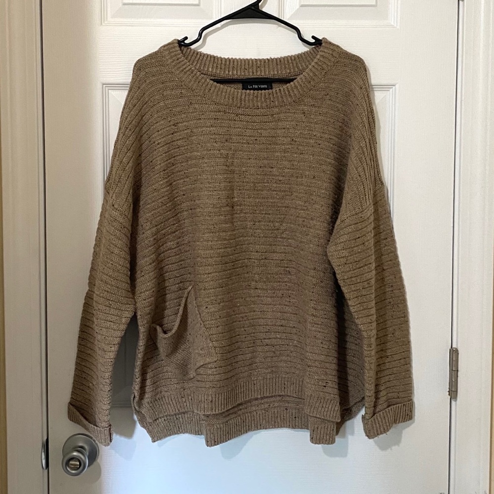 Anthropologie La Fée Verte Oversize Pocket Sweater